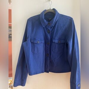 J. Crew Blue French Work Jacket Cropped Classic Style